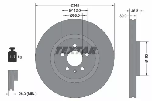 TEXTAR Brake Disc (92143903)