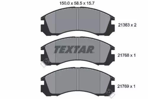 TEXTAR Brake Pad Set, disc brake (2136301)