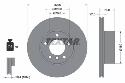 TEXTAR Brake Disc (92075005)