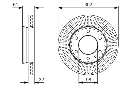 BOSCH Brake Disc (0986479V32)