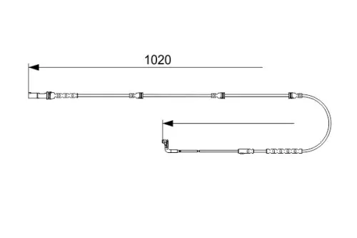 BOSCH Warning Contact, brake pad wear (1987473567)