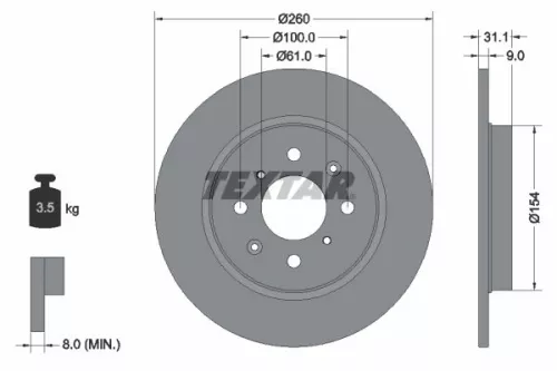 TEXTAR Brake Disc (92234203)