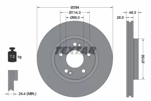 TEXTAR Brake Disc (92136403)