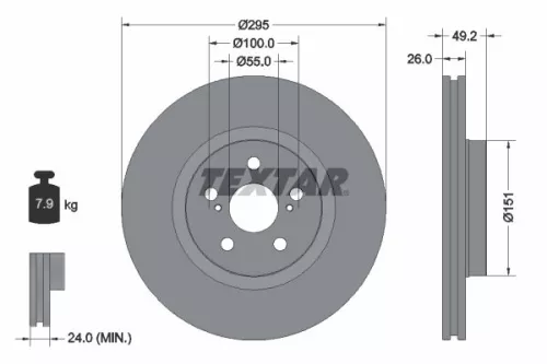 TEXTAR Brake Disc (92135603)