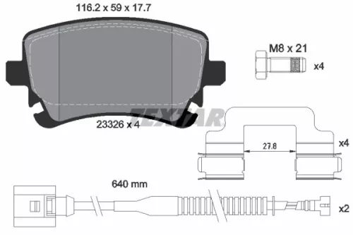 TEXTAR Brake Pad Set, disc brake (2332603)