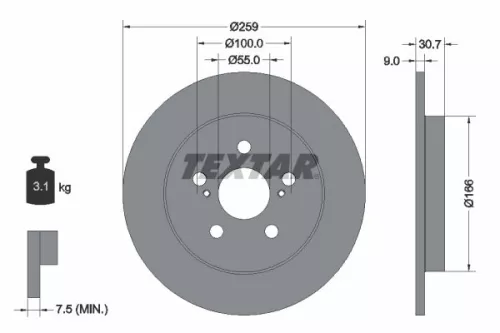 TEXTAR Brake Disc (92224003)