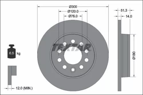 TEXTAR Brake Disc (92345203)