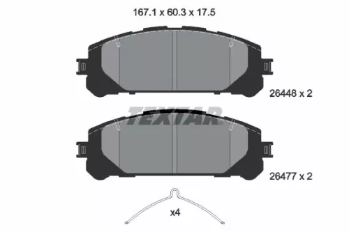 TEXTAR Brake Pad Set, disc brake (2644801)