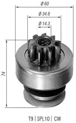 Pinion, starter