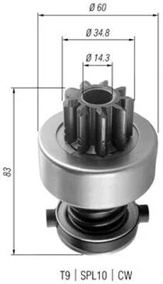 Pinion, starter