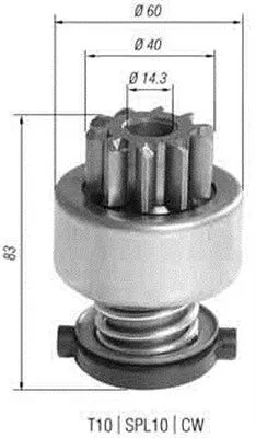 Pinion, starter