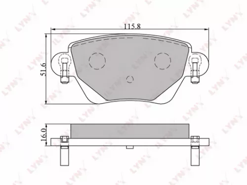 Disc brake pads, rear