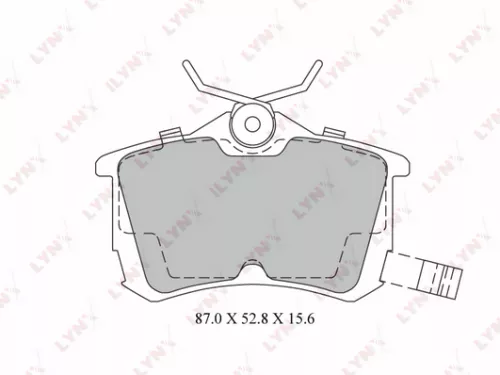 Disc brake pads, rear