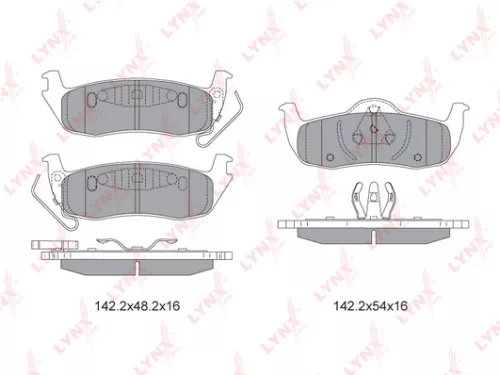 Disc brake pads, rear