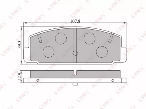 Disc brake pads, rear