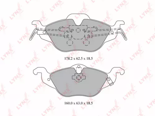 Disc brake pads, front
