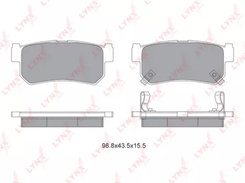 Disc brake pads, rear