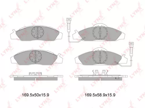 Disc brake pads, front
