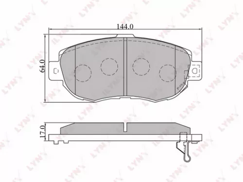 Disc brake pads, front