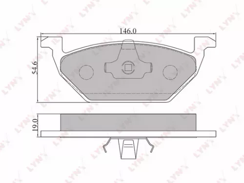 Disc brake pads, front