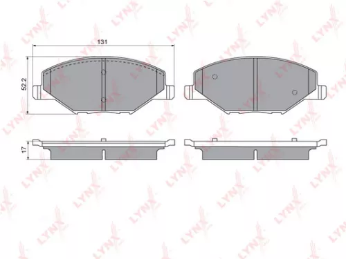 Disc brake pads, front