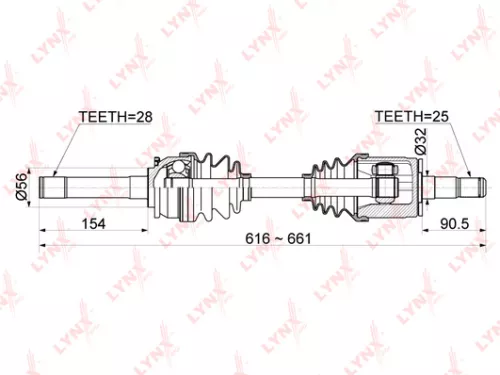 Drive shaft front