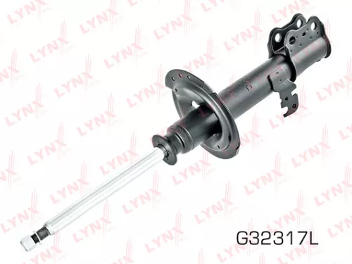 Shock absorber strut gas, left, front
