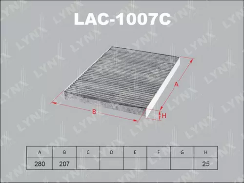 Cabin filter, carbon