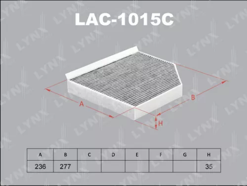 Cabin filter, carbon
