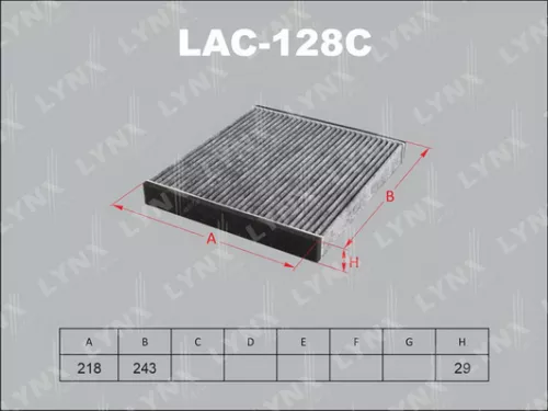 Cabin filter, carbon