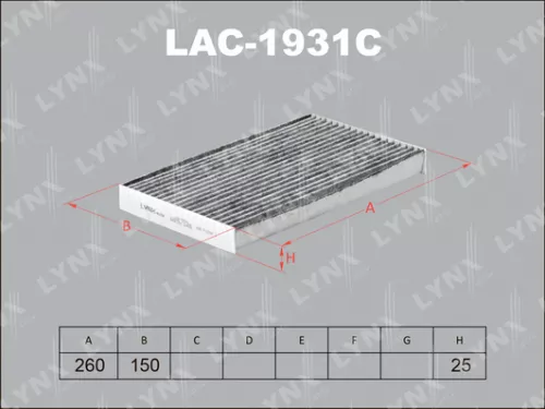 Cabin filter, carbon