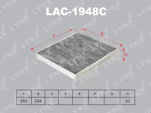 Cabin filter, carbon