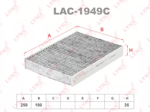 Cabin filter, carbon
