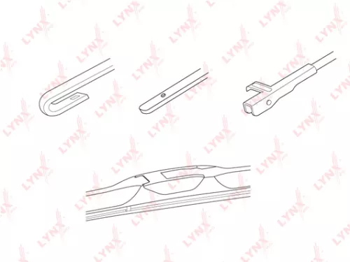 Hybrid wiper blade, 400mm