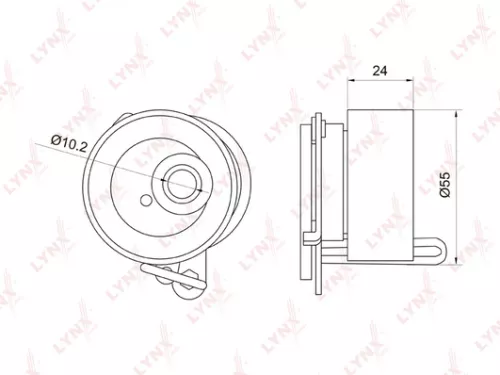 Tension pulley, timing belt