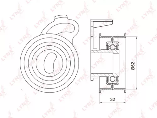 Tension pulley, timing belt