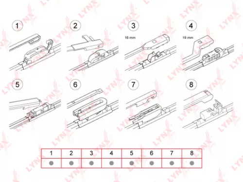 Flat wiper blade, 550mm